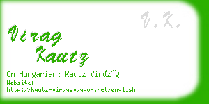 virag kautz business card